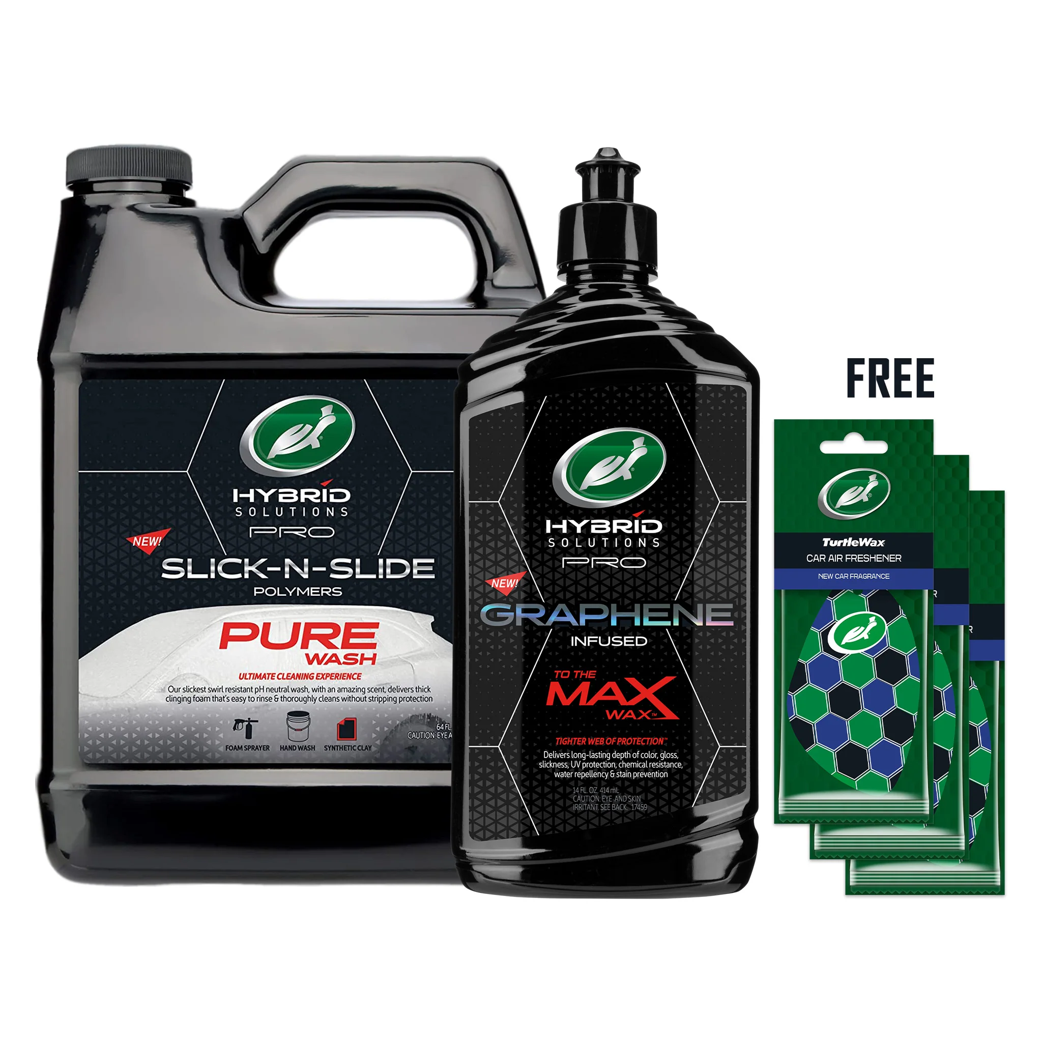 Hybrid Solutions Pro Bundle: Pure Wash & To The Max Wax - Free Air Freshener